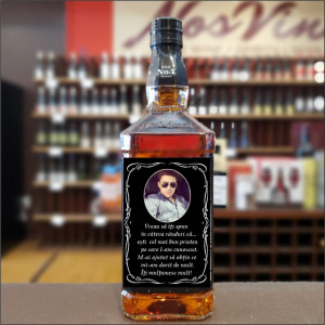 Whisky personalizat cu poza si text