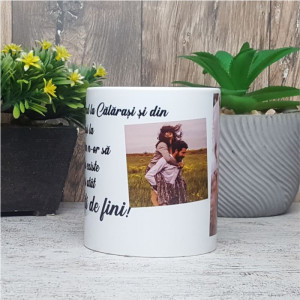  Cana personalizata cu 2 poze si text  M3