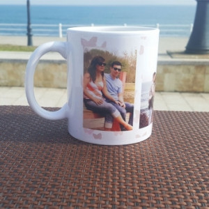 Cana personalizata cu 4 poze si text