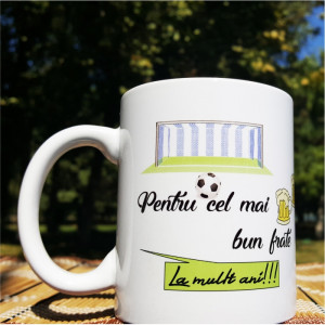 Cana personalizata fotbal cu poza