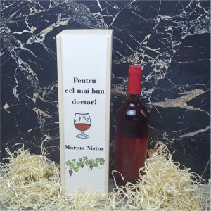 Cutie de vin personalizata -Pentru cel mai bun..-