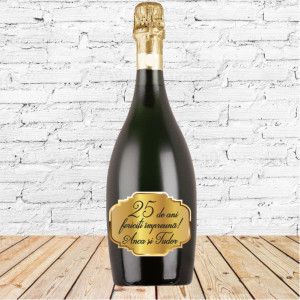 Vin spumant personalizat cu text 2