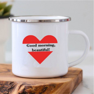 Cană metalică -Good morning-