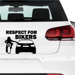 Sticker auto -Respect for bikers--