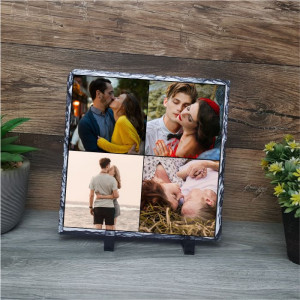 Piatra ardezie personalizata cu 4 poze