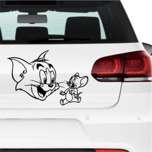 Sticker auto -Tom și Jerry-