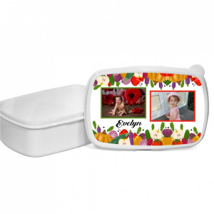 Lunch Box personalizat cu 2 poze și text