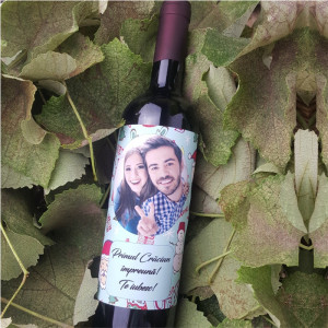 Vin personalizat cu o poza si text - M6-