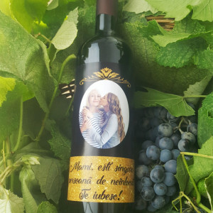 Vin personalizat cu o poza si text MD3