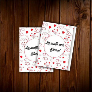 Felicitare personalizata-inimioare