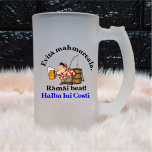 Halbă personalizată -Evită mahmureala-