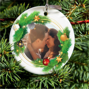 Ornament pentru bradul de Crăciun personalizat cu o poza