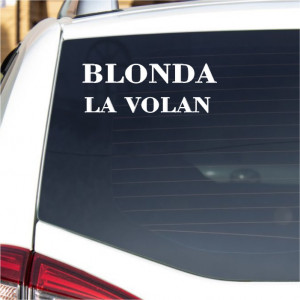 Sticker auto -Blondă la volan-