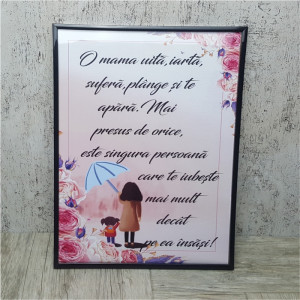 Tablou personalizat cu mesaj -Mama-