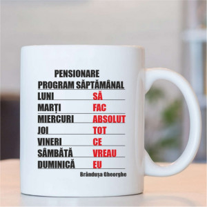 Cană personalizată -Pensionare-