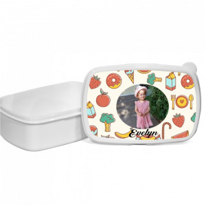 Lunch Box personalizat cu o poză și text 2