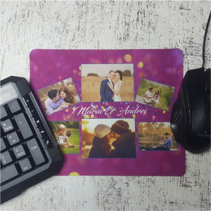 Mouse pad personalizat cu 6 poze si text