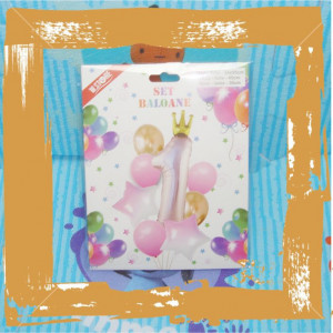 Set aranjament baloane1 roz