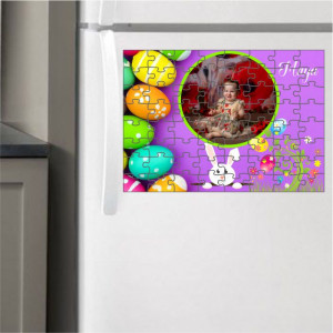 Puzzle magnetic personalizat A4 -Iepuraș-