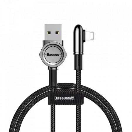 Cablu USB-Lightning, Baseus Exciting Mobile Game with Nylon Braid 2.4A 1m Black (CALCJ-A01)