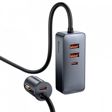 Incarcator Retea USB Baseus Share Together, Quick Charge, 120W, 2x USB - 2x USB Type C, Gri CCBT-A0G