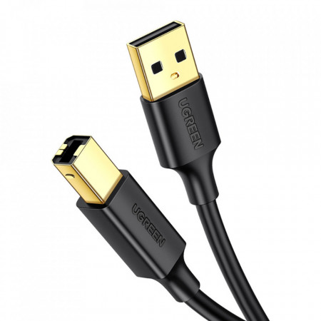 Cablu de imprimanta Ugreen USB tip B (mascul) - USB 2.0 (mascul) 480 Mbps 1 m negru (US135 20846)