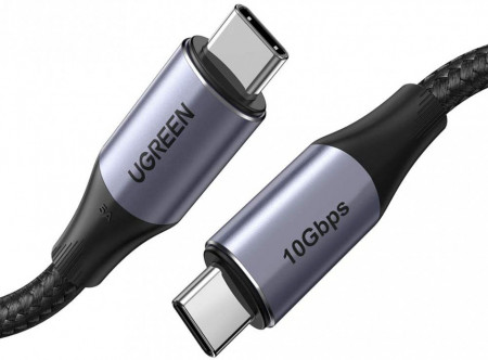 UGREEN US355 USB-C la USB-C 3.1 Gen.2, PD, 5A, 100W, 4K, 10Gbps, 1m (negru)
