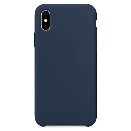 Husa telefon din silicon flexibil cu interior din material impotriva zgarieturilor , Gema Mixt pentru iPhone X/Xs , albastru inchis