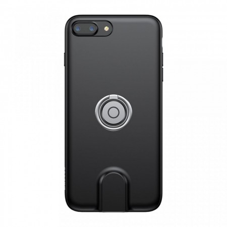 Husa telefon multifunctionala, Baseus Multi-function, cu suport auto si incarcare wireless, pentru iPhone 8 Plus / 7 Plus , negru