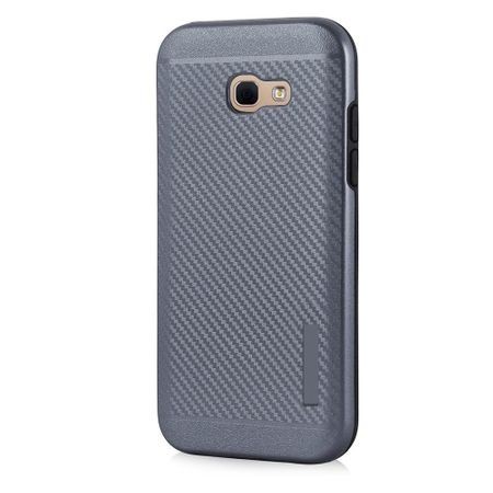 Husa telefon Puky Carbon cu placuta metalica incorporata pentru Xiaomi Redmi Note 4X / Note 4 (Snapdragon / MediaTek) , gri