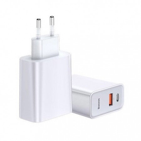 Incarcator retea Baseus Speed PPS Quick , C+U 30W EU USB / USB Type C PD Quick Charge 3.0 QC3.0 , alb