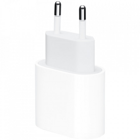 Incarcator retea Apple mhje3zm/a, USB-C, 20W, compatibil seria iPhone 12/iPhone 13/iPhone 14 (Alb)