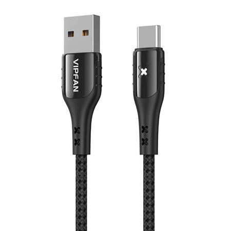 Cablu USB la Micro USB Vipfan Colorful X13, 3A, 1,2 m (negru)
