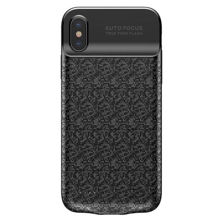 Husa telefon cu baterie incorporata de 3500 mAh , Baseus Plaid Backpack pentru Apple iPhone X/Xs , neagra