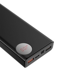 Baterie externa/Power bank 20000 mAh , Baseus Mulight cu display putere si voltmetru , compatibil cu Apple Macbook , PD3.0 QC3.0 , negru