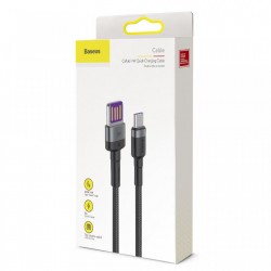 Cablu de date Baseus Cafule HW Quick Charging USB Double-sided Blind Interpolation For Type-C 40W 1m Gri+Negru
