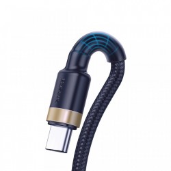 Cablu de date Baseus Cafule HW Quick Charging USB Double-sided Blind Interpolation For Type-C 40W 1m Albastru+Auriu