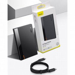 Carcasa/Rack Baseus HDD extern HDD carcasă SSD SATA 2,5 '' USB 3.2 Gen 1 (5 Gbps) USB Typ C + cablu negru (CAYPH-B01)