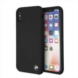 Husa telefon din silicon cu interior din microfibra , tip bumper , Bmw pentru Apple iPhone X/Xs , neagra