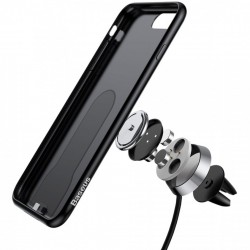 Husa telefon multifunctionala, Baseus Multi-function, cu suport auto si incarcare wireless, pentru iPhone 8 Plus / 7 Plus , negru
