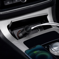 Incarcator Auto USB Baseus Share Together, Quick Charge, 120W, 1 X USB - 1 X USB Tip-C, Gri CCBT-C0G