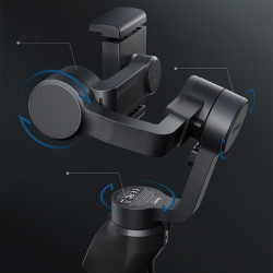 Stabilizator Gimbal portabil pentru telefon, Baseus 3-Axe pentru fotografii și înregistrări video compatibil cu Android/IOS, Vlog, YouTube, TikTok gri (SUYT-0G)