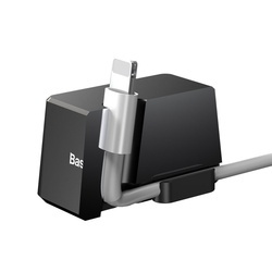 Stand incarcare pentru birou cu cablu lightning 2A pentru telefoanele Apple iPhone , 1M , Baseus Quadrate Desk , negru