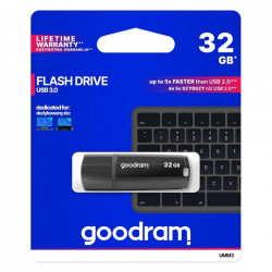 Stick USB Goodram 32 GB USB 3.2 Gen 1 60 MB/s (rd) - 20 MB/s (wr) flash drive black (UMM3-1280K0R11)