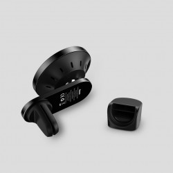 Suport telefon mobil magnetic Baseus incarcator wireless Qi 15 W (compatibil MagSafe pentru iPhone) negru (WXJN-01)