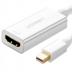 Adaptor Ugreen FHD (1080p) HDMI (mama) - Mini DisplayPort (tata- Thunderbolt 2.0) white (MD112 10460)