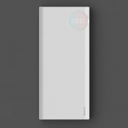 Baterie externa/Power bank 20000 mAh , Baseus Mulight cu display putere si voltmetru , compatibil cu Apple Macbook , PD3.0 QC3.0 , alb