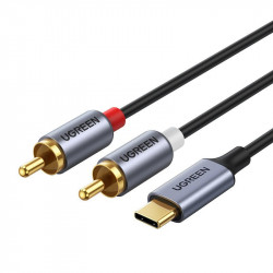 Cablu audio Ugreen USB Type C (tata) - 2RCA (tata) 1,5m gray (20193 CM451)