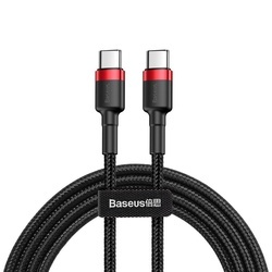 Cablu Type C BASEUS PD PD2.0 , 60W , 20V 3A QC3.0 , 2M , negru + rosu