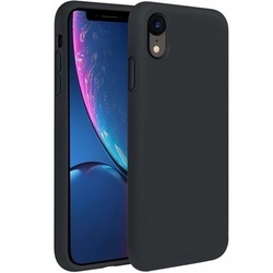 Husa telefon din silicon flexibil cu interior din material impotriva zgarieturilor , Gema Mixt pentru Apple iPhone XR , negru